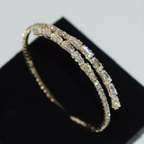 Elegant white gold bracelet with cubic zirconia