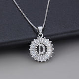 Necklace in White Gold with Initial "Z" and Zirconia