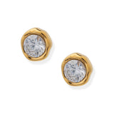 Ungrateful Gold Round Zircon Earrings