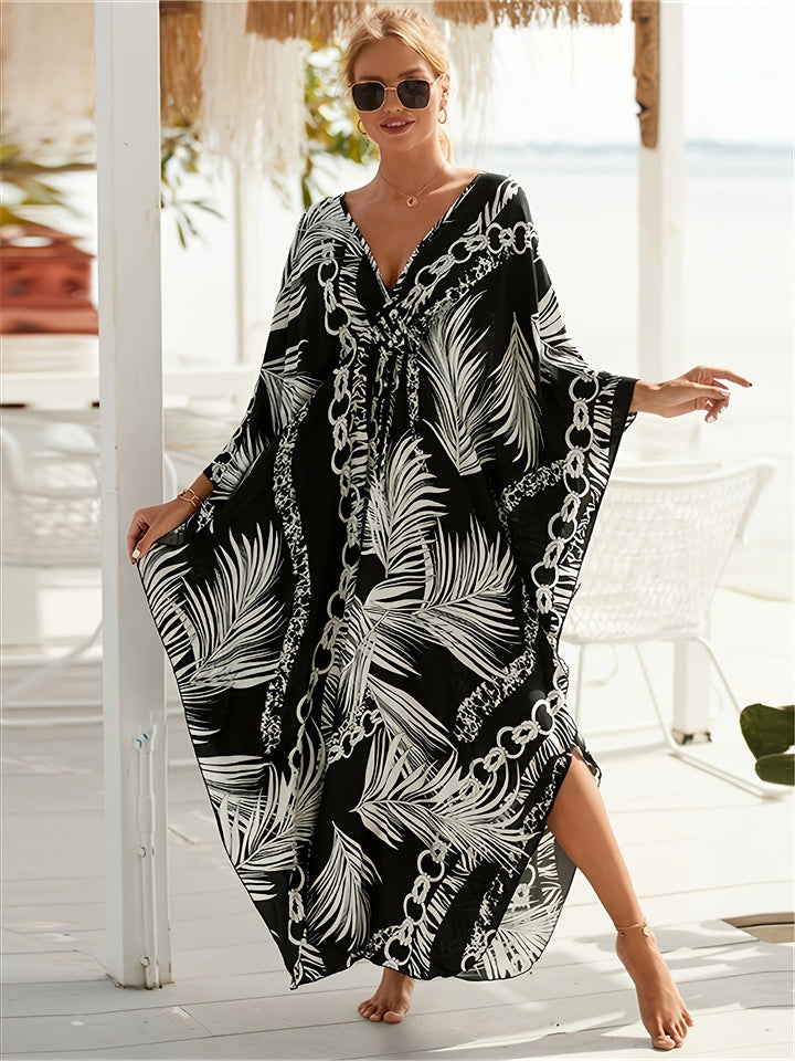 Tropical Resort Bamboo Maxi Dress