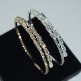 Elegant white gold bracelet with cubic zirconia