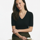 Elysian Knitted Top with V-neck