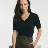 Elysian Knitted Top with V-neck