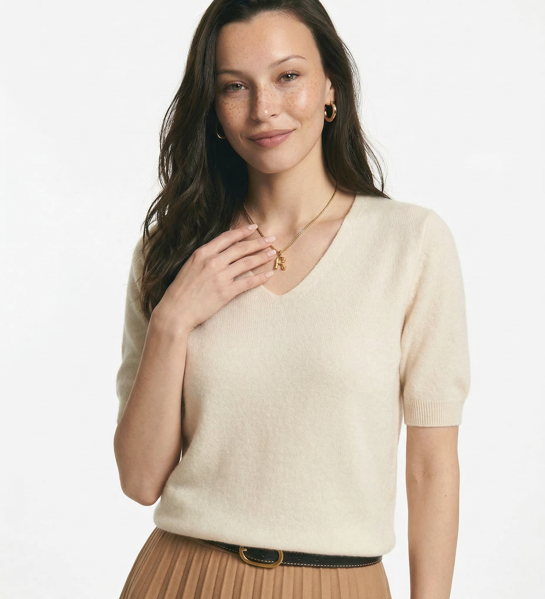 Elysian Knitted Top with V-neck