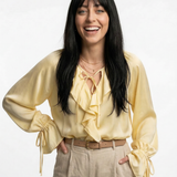 Liora Selim Blouse with Puff Sleeves