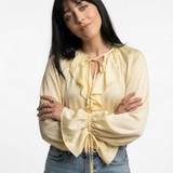 Liora Selim Blouse with Puff Sleeves