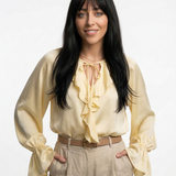Liora Selim Blouse with Puff Sleeves