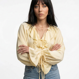 Liora Selim Blouse with Puff Sleeves