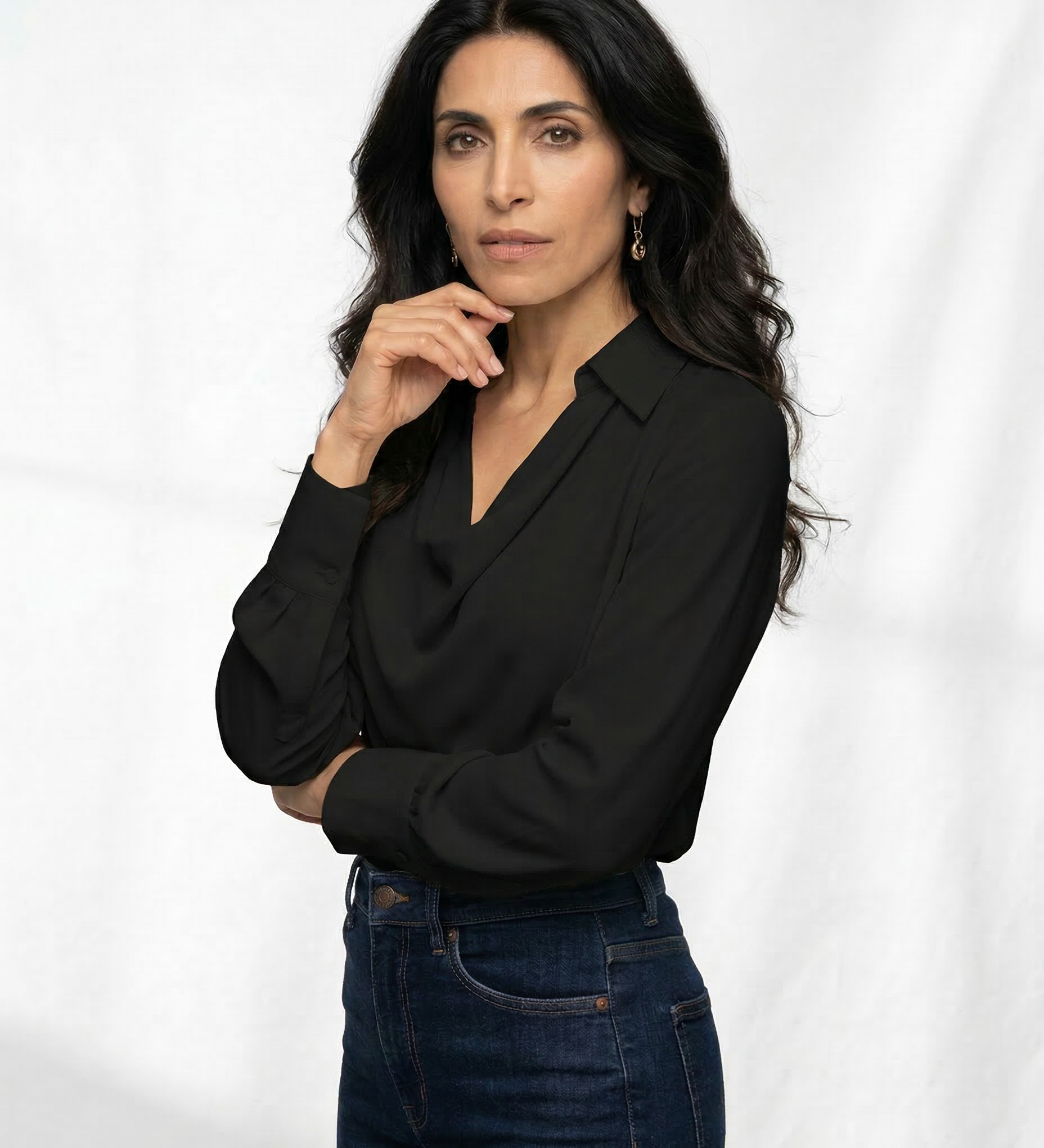100% Silk Long Sleeve Shirt