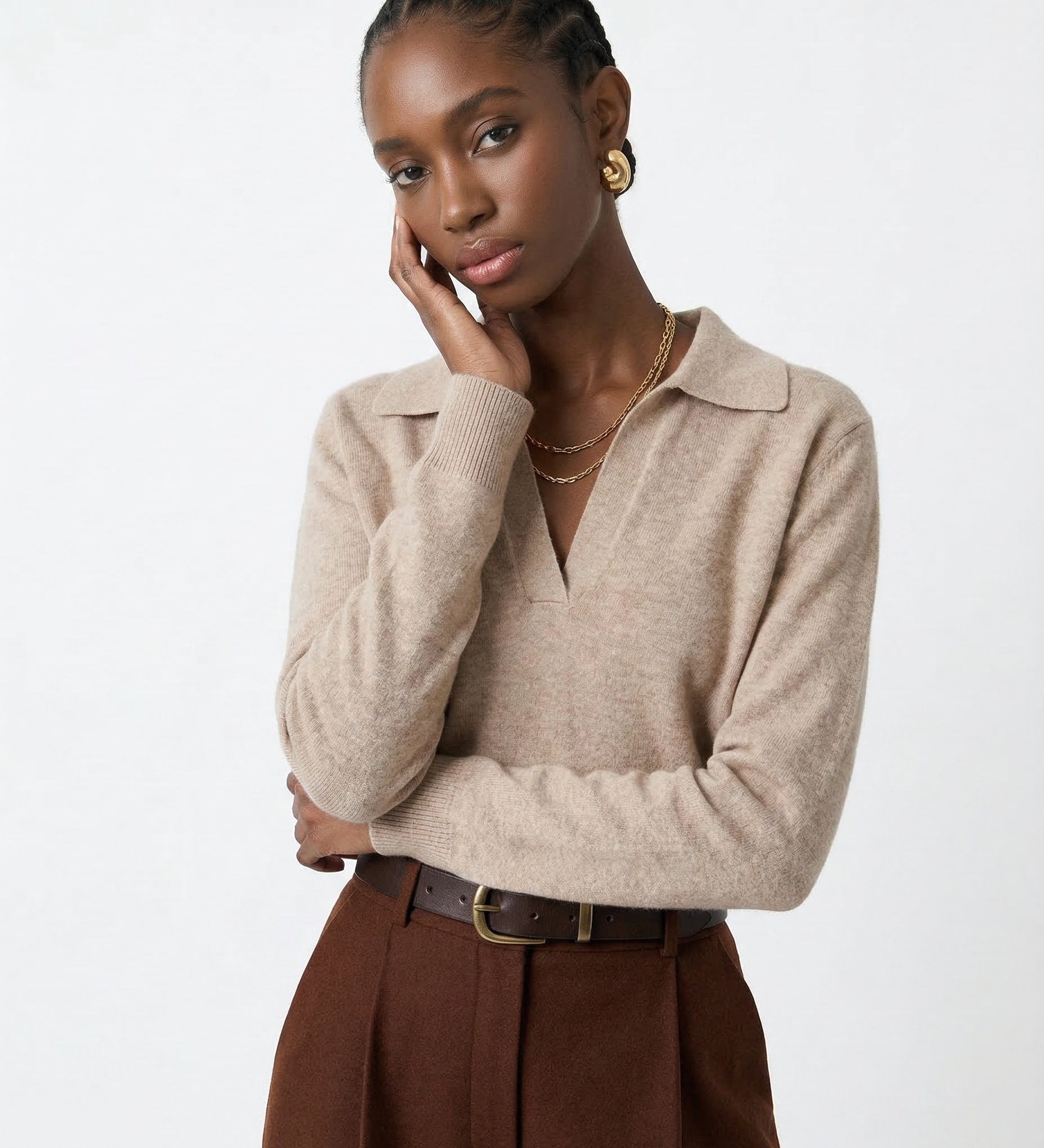 Cotton Polo Sweater
