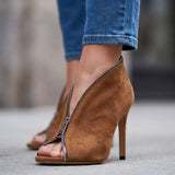 Madeline Comfort Zipper Heels
