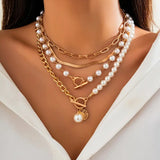 Set of Multi-Layer Necklaces with Modern Beads