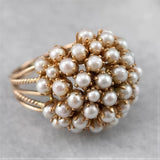 Gold Ring with Pearl Coating Classic