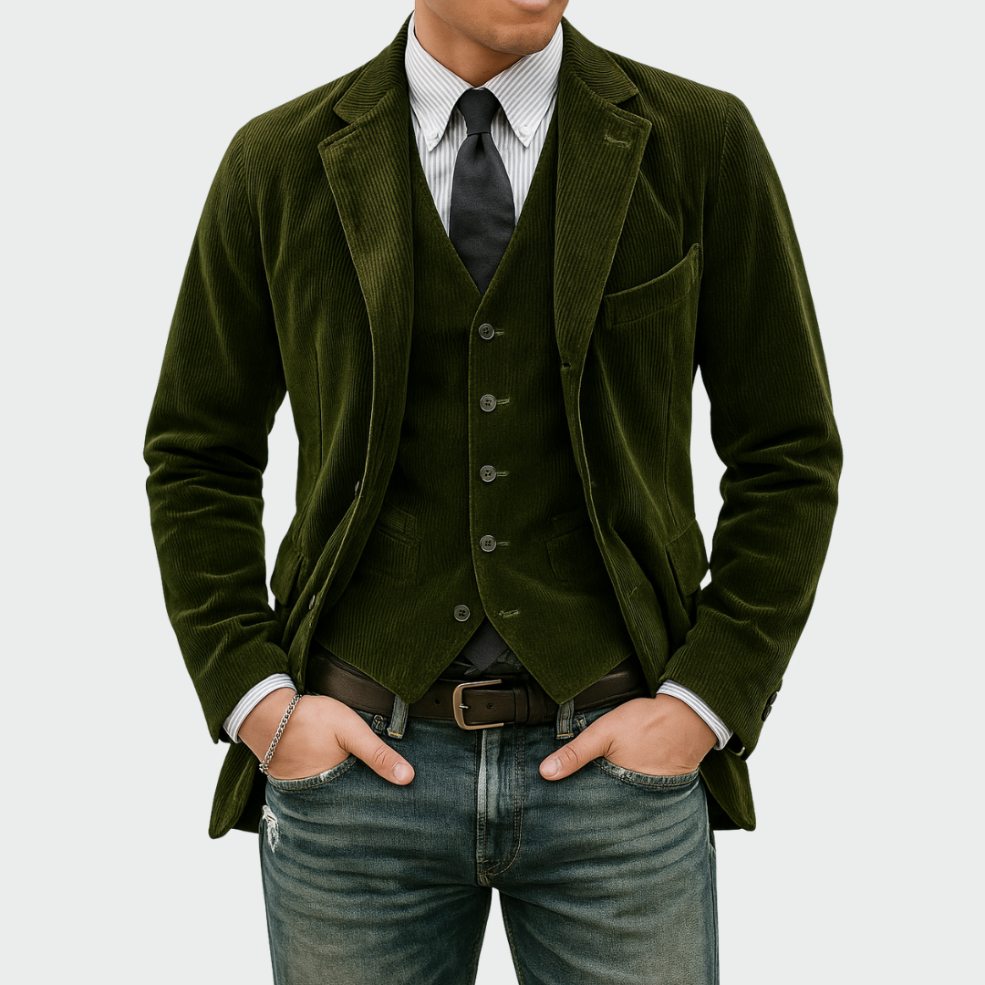 Danoir Paris™ | 2-Piece Set: Blazer and Waistcoat in Velvet