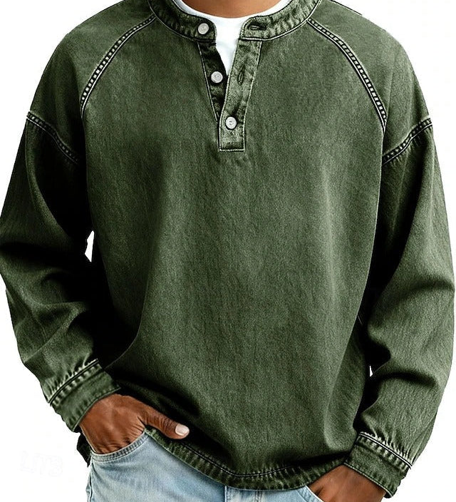 Amir | Winter Henley with Long Sleeves