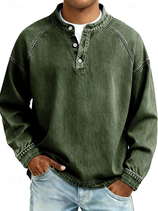 Amir | Winter Henley with Long Sleeves