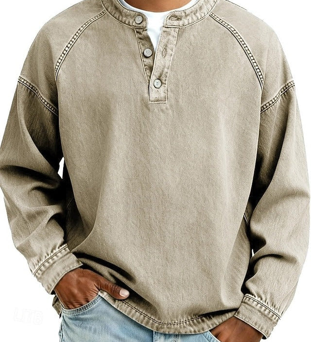 Amir | Winter Henley with Long Sleeves