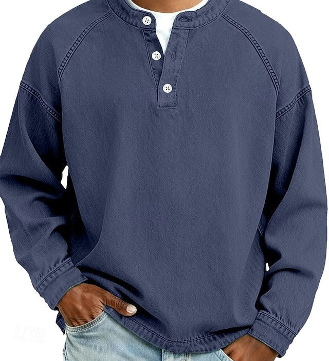 Amir | Winter Henley with Long Sleeves