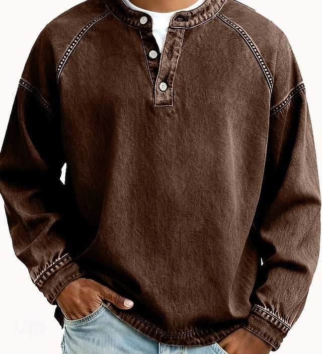 Amir | Winter Henley with Long Sleeves