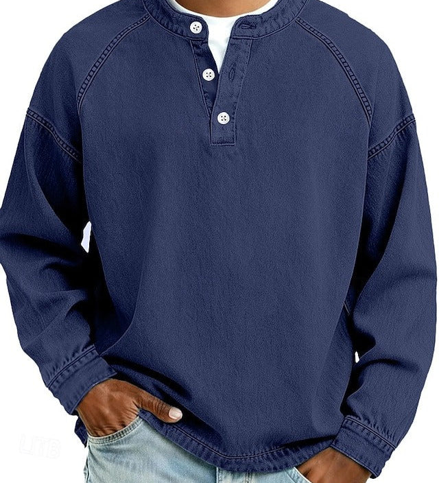 Amir | Winter Henley with Long Sleeves
