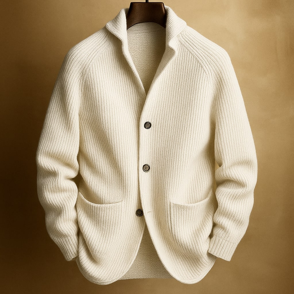 Danoir Paris™ | Men's Cardigan in Knitted Wool