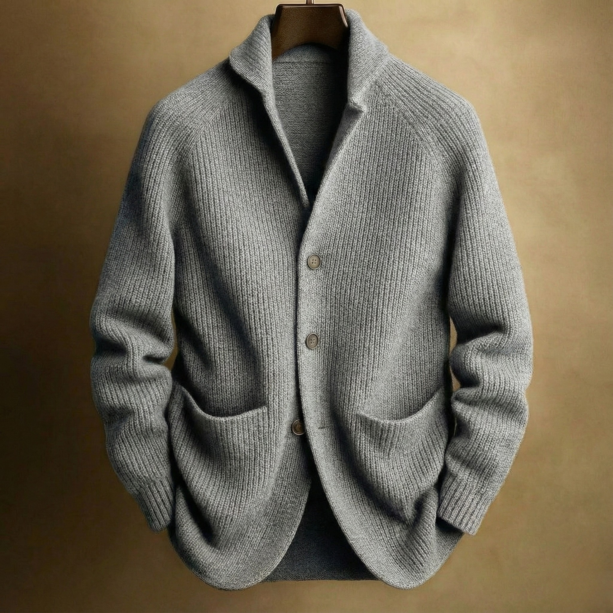Danoir Paris™ | Men's Cardigan in Knitted Wool