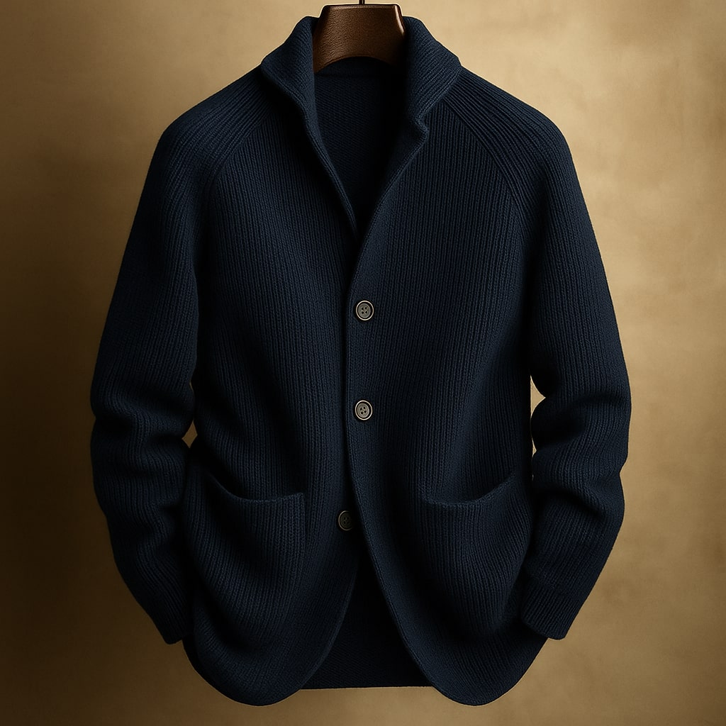 Danoir Paris™ | Men's Cardigan in Knitted Wool