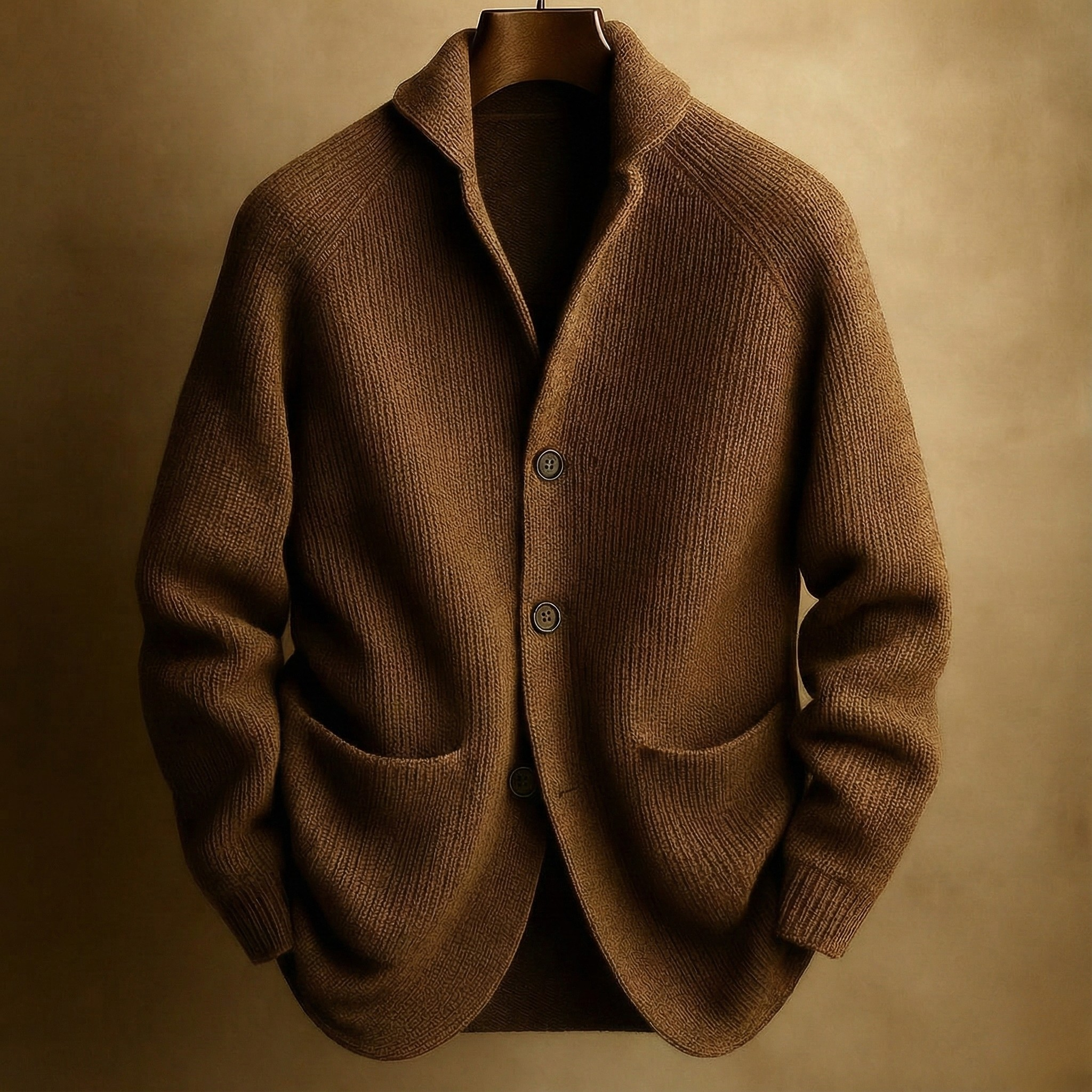 Danoir Paris™ | Men's Cardigan in Knitted Wool
