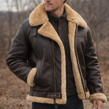 Danoir Paris™ | Pilot Jacket in Premium Lamb Leather – Double Teddy