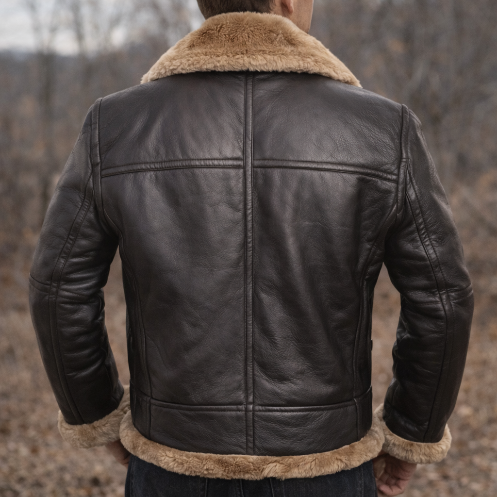 Danoir Paris™ | Pilot Jacket in Premium Lamb Leather – Double Teddy