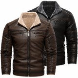 Danoir Paris™ | Warm Double Winter Jacket – Men's Synthetic Leather