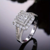 Square Zirconia Wedding Ring