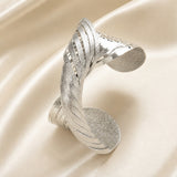 Woven Bracelet in Matte White Gold