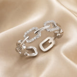 Ring in White Gold with Sparkling Cubic Zirconia