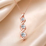 White Gold Necklace with Infinite Pendant and Zirconia