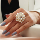 Adjustable Ring with Daisies