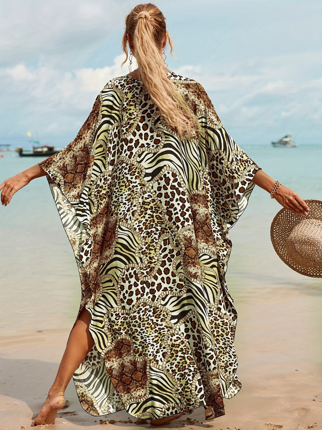 Tropical Resort Bamboo Maxi Dress