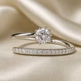 Glow Ring in Zirconia with Gold Plating in White Gold
