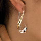 Twist Gold Luxury Drop Earrings