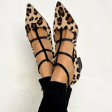 Franka | Heeled Shoes with Leopard Print Strap