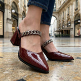 The Scarlett Chain Pumps