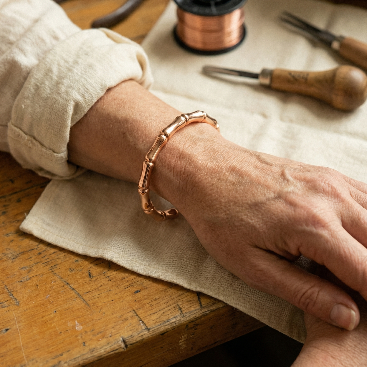 Eva Dublin Handmade Copper Bracelet Grove