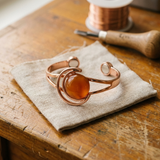 Eva Dublin Orange Sphere Earrings Copper
