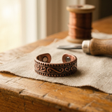 Copper ring with ferns Věra