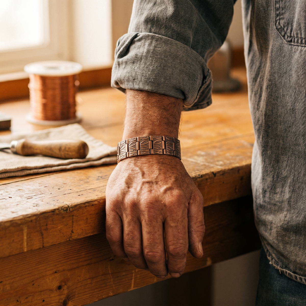 Eva Dublin Men's Copper Bracelet Grit