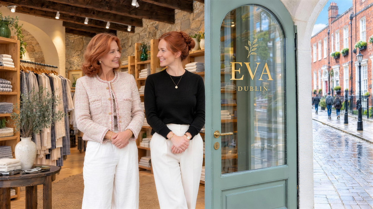 Eva and Margaret inside the Eva Dublin boutique
