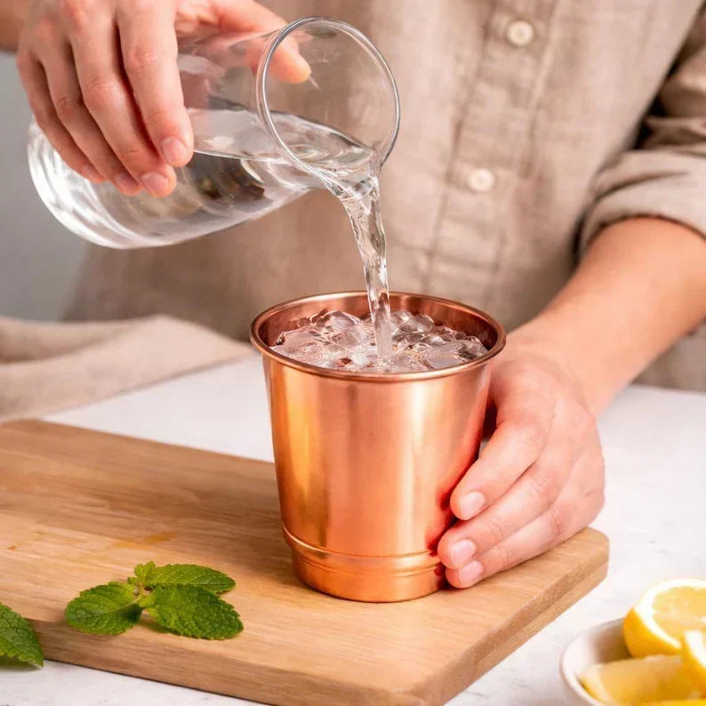 Calista Santorini 350 ml Ribbed Copper Glass