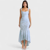 Carisia - Long Blue Dress