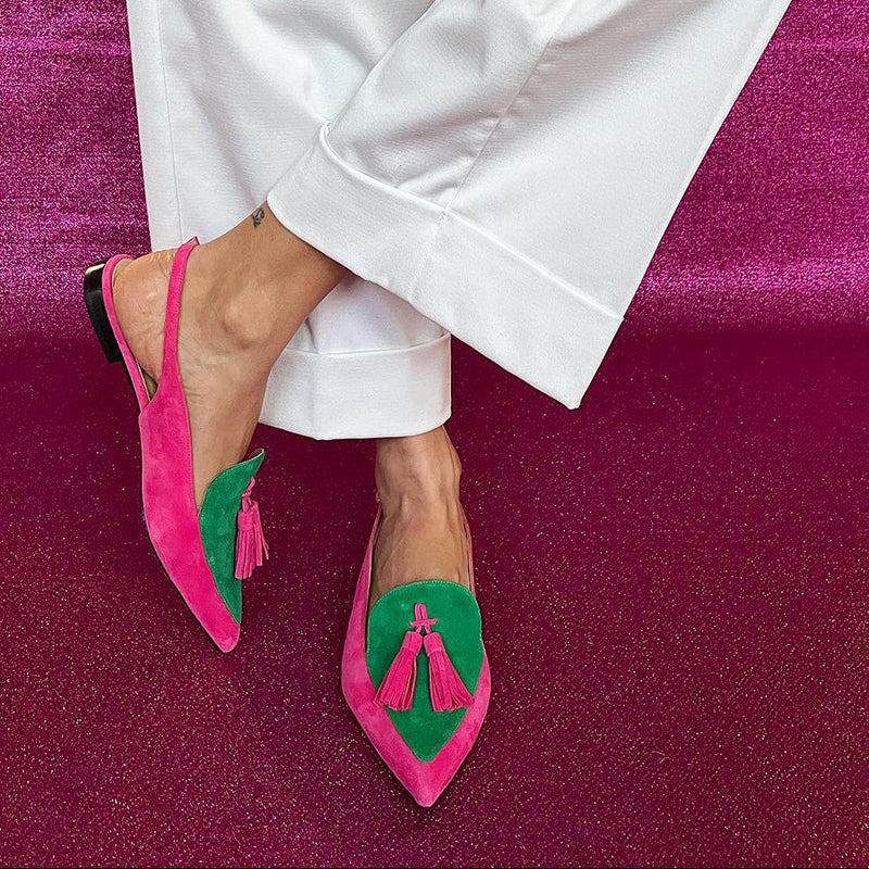 Loredana | Ballerina with Tassels and Thin Strap