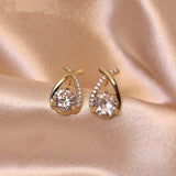 Luxury Twisted Cubic Drop Earrings